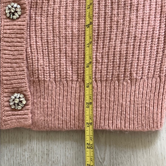Loft shimmer Women's Pink‎ Cardigan Sweater size XS ribbed - Picture 4 of 9